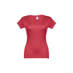   ATHENS WOMEN. Women's t-shirt, Female, Jersey 100% cotton: 150 g/m². Colours 52, 53 and 54: 60% cotton/40% polyester, Heather red, XL