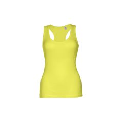   TIRANA. Women's tank top, Female, Jersey 100% cotton: 160 g/m², Lime yellow, L