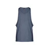   Tricou cu maneca scurta, la baza gatului, Casual, Barbati, Makito, 2410E21233, Bumbac, Albastru melange, M