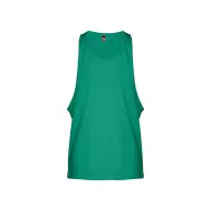   Tricou cu maneca scurta, la baza gatului, Casual, Barbati, Makito, 2410E21235, Bumbac, Verde melange, M