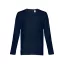 Tricou la baza gatului, Barbati, maneca lunga, TH Clothes, 2401E12388, Bumbac, Albastru, XL