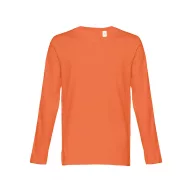   Tricou la baza gatului, Barbati, maneca lunga, TH Clothes, 2401E12391, Bumbac, Rosu terracotta, M