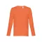 Tricou la baza gatului, Barbati, maneca lunga, TH Clothes, 2401E12392, Bumbac, Rosu terracotta, S