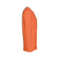   Tricou la baza gatului, Barbati, maneca lunga, TH Clothes, 2401E12394, Bumbac, Rosu terracotta, XXL
