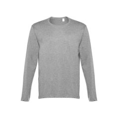   Tricou cu maneca lunga barbati, 22FEB2081, L, masculin, Bumbac, Gri
