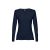 Tricou la baza gatului, Dama, maneca lunga, TH Clothes, 2401E12403, Bumbac, Albastru, M