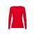 BUCHAREST WOMEN. Women's long sleeve t-shirt, Female, Jersey 100% cotton: 150 g/m². Colours 52, 53 and 54: 60% cotton/40% polyester, Red, L