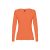 Tricou la baza gatului, Dama, maneca lunga, TH Clothes, 2401E12408, Bumbac, Rosu terracotta, M