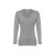 Tricou cu maneca lunga dama, 22FEB2180, M, feminin, Bumbac, Gri