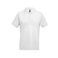   ADAM. Men's polo shirt, Male, Piquet mesh 100% cotton: 195 g/m², White, M