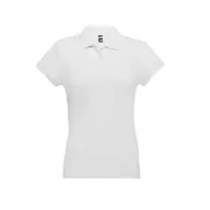   EVE. Women's polo shirt, Female, Piquet mesh 100% cotton: 195 g/m², White, L