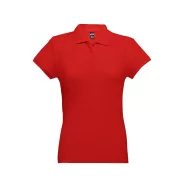   EVE. Women's polo shirt, Female, Piquet mesh 100% cotton: 195 g/m². Colour 56: 85% cotton/15% viscose, Red, S