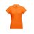 EVE. Women's polo shirt, Female, Piquet mesh 100% cotton: 195 g/m². Colour 56: 85% cotton/15% viscose, Orange, L