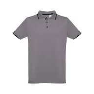   ROME. Men's slim fit polo shirt, Male, Piquet mesh 100% cotton: 195 g/m². Colour 56: 85% cotton/15% viscose, Grey, L