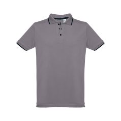   ROME. Men's slim fit polo shirt, Male, Piquet mesh 100% cotton: 195 g/m². Colour 56: 85% cotton/15% viscose, Grey, XL