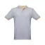 ROME. Men's slim fit polo shirt, Male, Piquet mesh 100% cotton: 195 g/m². Colour 56: 85% cotton/15% viscose, Heather light grey, XXL