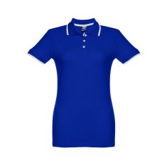   ROME WOMEN. Women's slim fit polo shirt, Female, Piquet mesh 100% cotton: 195 g/m². Colour 56: 85% cotton/15% viscose, Royal blue, S