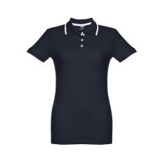   ROME WOMEN. Women's slim fit polo shirt, Female, Piquet mesh 100% cotton: 195 g/m². Colour 56: 85% cotton/15% viscose, Navy blue, XL