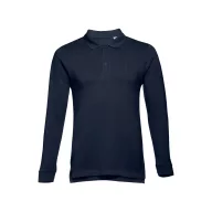   Tricou Polo, Barbati, maneca lunga, TH Clothes, 2401E12424, Bumbac, Albastru, M