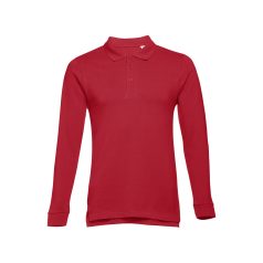   BERN. Men's long sleeve polo shirt, Male, Piquet mesh 100% cotton: 210 g/m². Colour 56: 85% cotton/15% viscose, Burgundy, 3XL