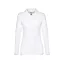BERN WOMEN. Women's long sleeve polo shirt, Female, Piquet mesh 100% cotton: 210 g/m², White, S