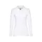 BERN WOMEN. Women's long sleeve polo shirt, Female, Piquet mesh 100% cotton: 210 g/m², White, XL