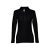 BERN WOMEN. Women's long sleeve polo shirt, Female, Piquet mesh 100% cotton: 210 g/m². Colour 56: 85% cotton/15% viscose, Black, L