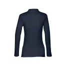 Tricou Polo, Dama, maneca lunga, TH Clothes, 2401E12438, Bumbac, Albastru, XXL