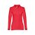 BERN WOMEN. Women's long sleeve polo shirt, Female, Piquet mesh 100% cotton: 210 g/m². Colour 56: 85% cotton/15% viscose, Red, L