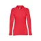 BERN WOMEN. Women's long sleeve polo shirt, Female, Piquet mesh 100% cotton: 210 g/m². Colour 56: 85% cotton/15% viscose, Red, XL