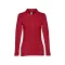 BERN WOMEN. Women's long sleeve polo shirt, Female, Piquet mesh 100% cotton: 210 g/m². Colour 56: 85% cotton/15% viscose, Burgundy, S
