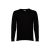 MILAN. Men's V-neck jumper, Male, 70% cotton and 30% polyamide: 220 g/m², Black, L