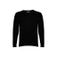 MILAN. Men's V-neck jumper, Male, 70% cotton and 30% polyamide: 220 g/m², Black, L