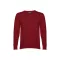 MILAN. Men's V-neck jumper, Male, 70% cotton and 30% polyamide: 220 g/m², Burgundy, S