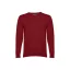MILAN. Men's V-neck jumper, Male, 70% cotton and 30% polyamide: 220 g/m², Burgundy, S
