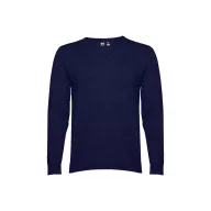  MILAN. Men's V-neck jumper, Male, 70% cotton and 30% polyamide: 220 g/m², Navy blue, M