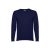 MILAN. Men's V-neck jumper, Male, 70% cotton and 30% polyamide: 220 g/m², Navy blue, S