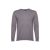 MILAN. Men's V-neck jumper, Male, 70% cotton and 30% polyamide: 220 g/m², Heather grey, L