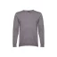 MILAN. Men's V-neck jumper, Male, 70% cotton and 30% polyamide: 220 g/m², Heather grey, M
