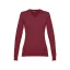 Bluza cu maneca lunga, la baza gatului, Casual, Femei, Makito, 2410E21516, Bumbac, Rosu burgundy, S