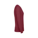 Bluza cu maneca lunga, la baza gatului, Casual, Femei, Makito, 2410E21516, Bumbac, Rosu burgundy, S