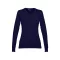 MILAN WOMEN. Women's V-neck jumper, Female, 70% cotton and 30% polyamide: 220 g/m², Navy blue, L