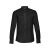 PARIS. Men's poplin shirt, Male, 68% cotton, 28% polyamide and 4% spandex: 115 g/m², Black, L