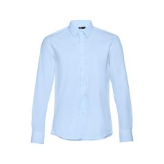   PARIS. Men's poplin shirt, Male, 68% cotton, 28% polyamide and 4% spandex: 115 g/m², Light blue, M