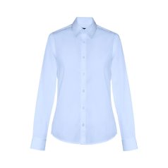   PARIS WOMEN. Women's poplin shirt, Female, 68% cotton, 28% polyamide and 4% spandex: 115 g/m², Light blue, M