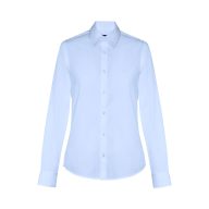   PARIS WOMEN. Women's poplin shirt, Female, 68% cotton, 28% polyamide and 4% spandex: 115 g/m², Light blue, XL