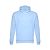 PHOENIX. Unisex hooded sweatshirt, Unisex, 50% cotton and 50% polyester: 320 g/m², Pastel blue, L