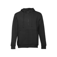   AMSTERDAM. Men's hooded full zipped sweatshirt, Male, 50% cotton and 50% polyester: 320 g/m², Black, L