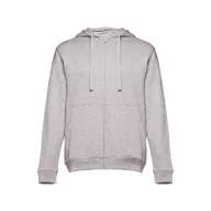   AMSTERDAM. Men's hooded full zipped sweatshirt, Male, 50% cotton and 50% polyester: 320 g/m², Heather light grey, M