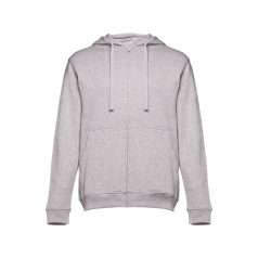   AMSTERDAM. Men's hooded full zipped sweatshirt, Male, 50% cotton and 50% polyester: 320 g/m², Heather light grey, XL